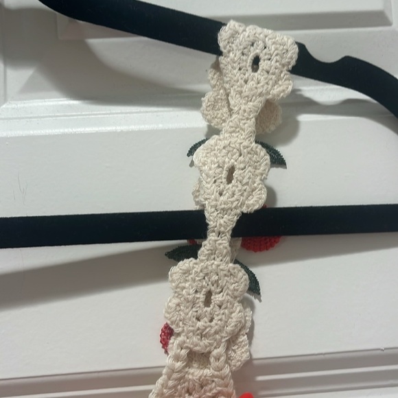 NWT Cherry Crochet Top EMBELLISHED knit REBELLION AGAIN 3D Cherries Women's Jr’s - Picture 7 of 11